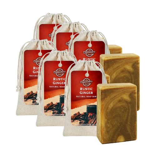 6 Pack of Rustic Ginger Soap