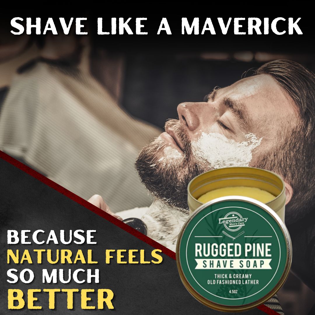 Why natural shave soap is better for men than shaving cream. No chemical additives or endocrine disruptors that lower testosterone. Made with natural sustainable ingredients.